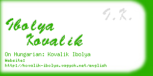 ibolya kovalik business card